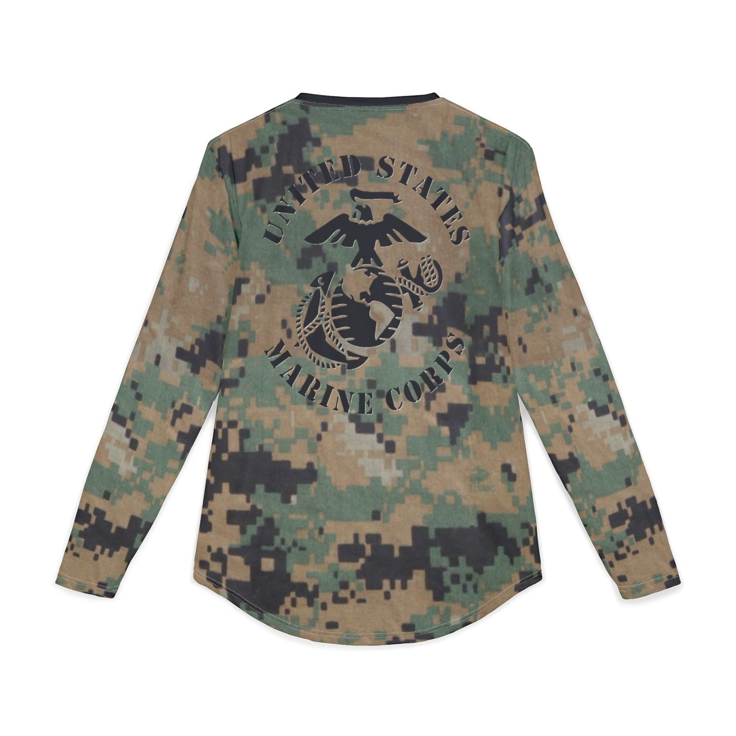 Men’s Marine Corps UV Protection Shirt – MARPAT Camo Long Sleeve | Military Outdoor, Fishing & Sun Safety Top