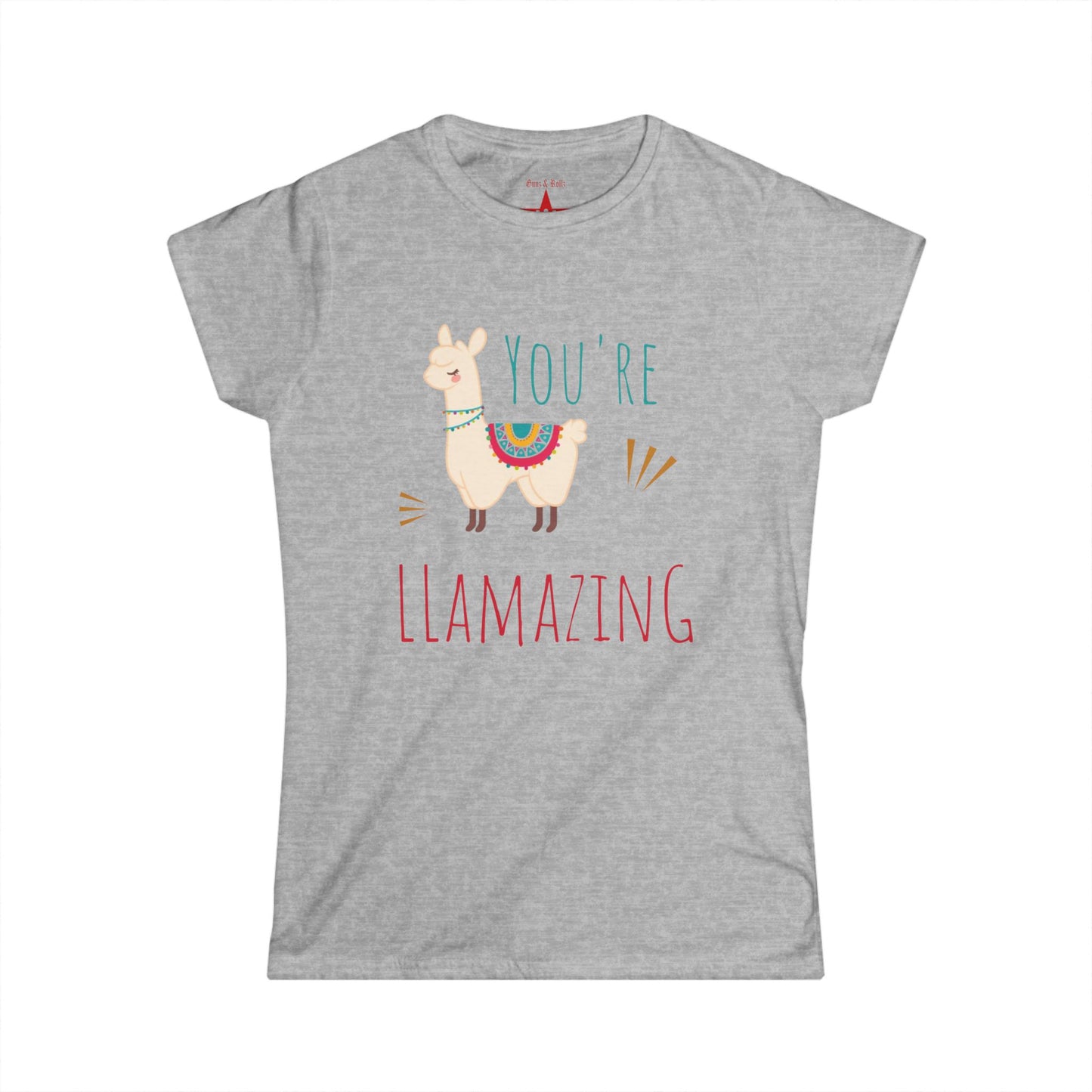 You're Llamazing Women's Tee, Cute Animal Graphic Shirt, Funny Gift for Her, Casual Clothing, Birthday Present, Llama Lover Tee