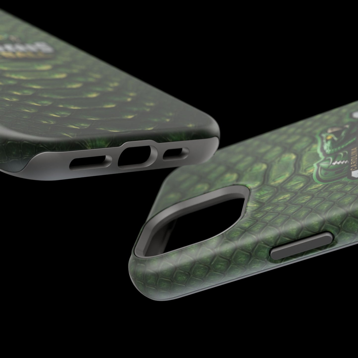 Copperheads Football Magnetic Impact-Resistant Phone Case — Green Snake Scale Design