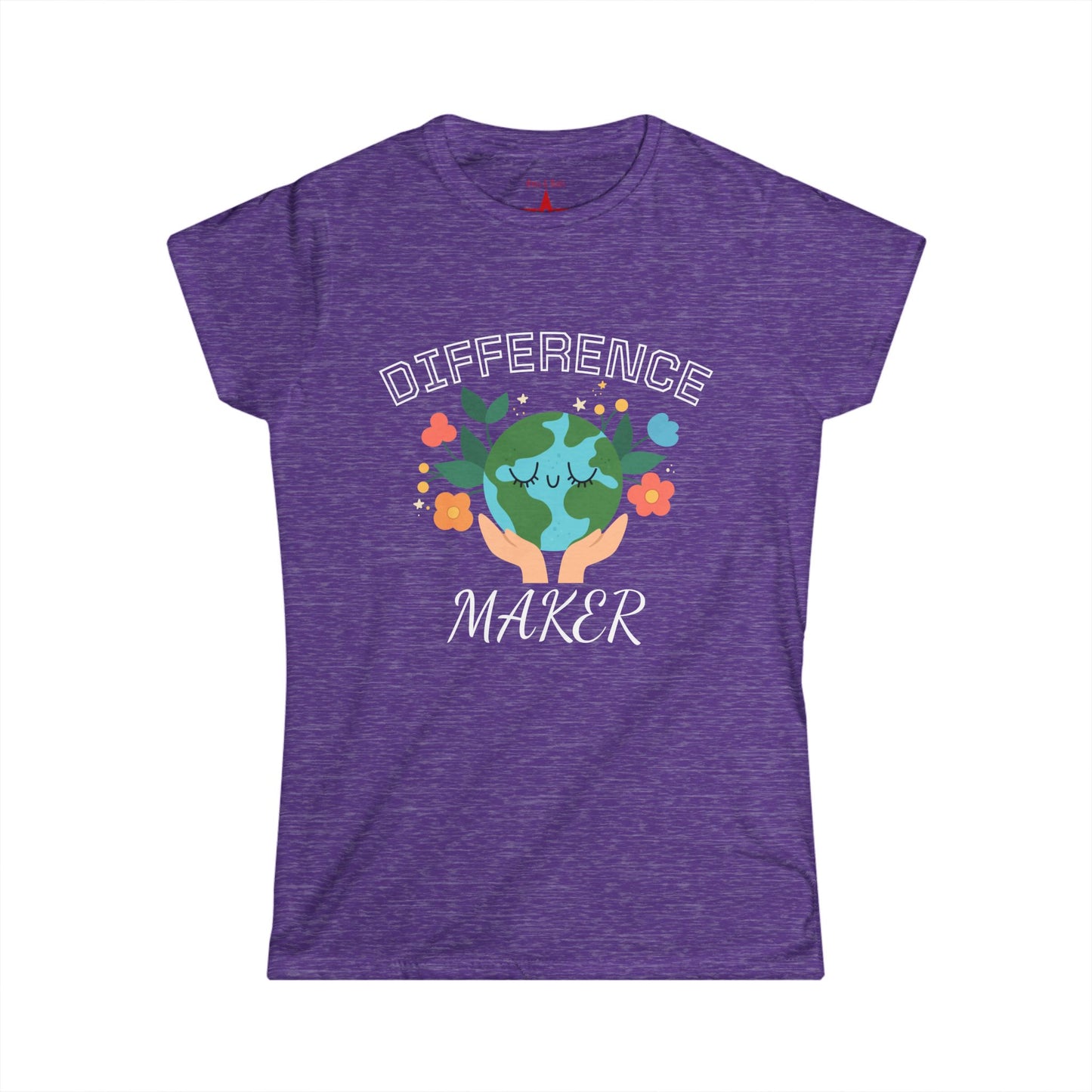 Eco-Friendly Difference Maker Tee | Women's Softstyle T-Shirt, Gifts for Earth Lovers, Sustainable Fashion, Environmental Awareness