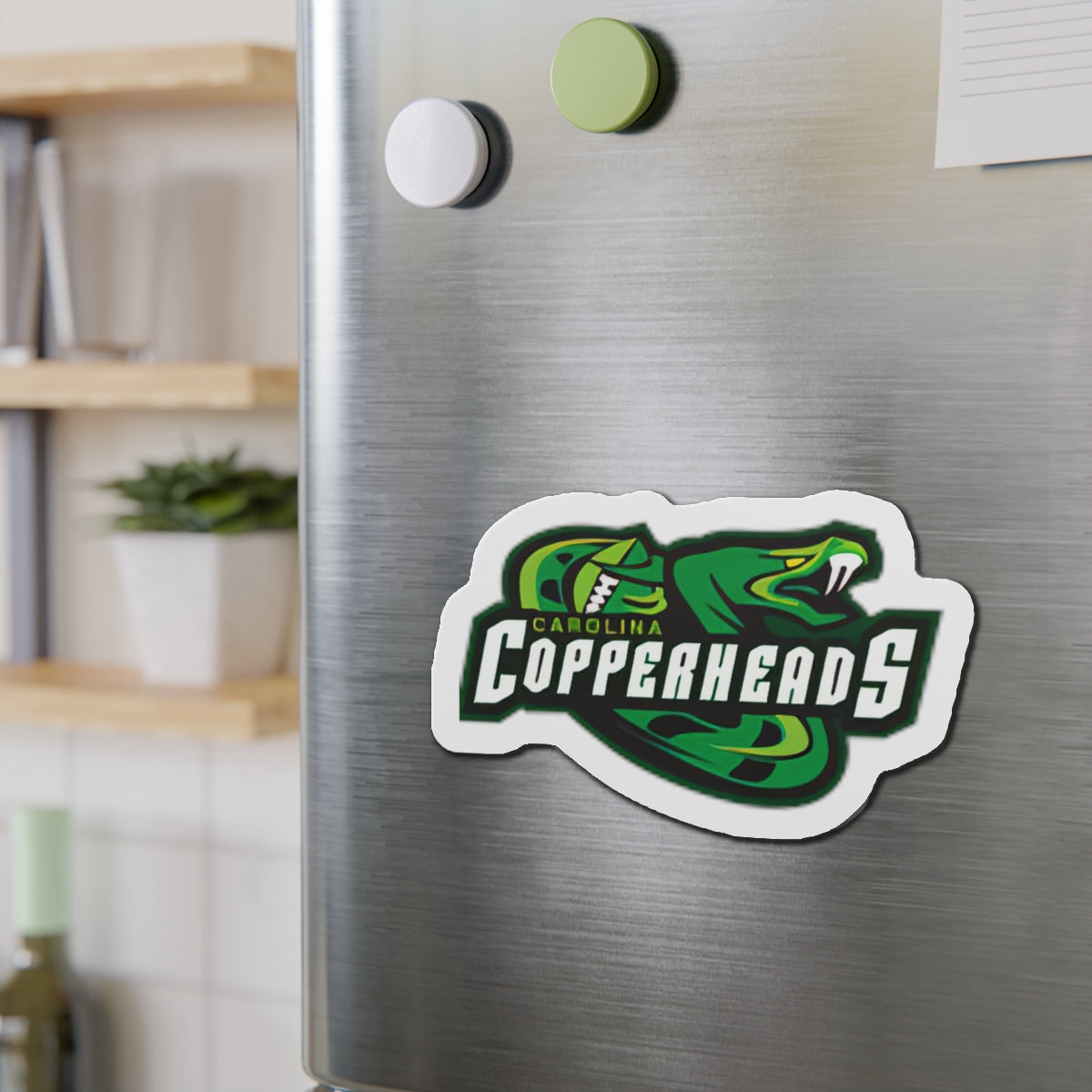 Custom Die-Cut Sports Magnets, Carolina Copperheads Team Spirit Magnet, Refrigerator Magnet, Unique Gift for Sports Fans, Football Decor