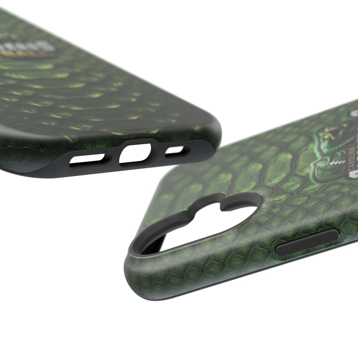 Copperheads Football Magnetic Impact-Resistant Phone Case — Green Snake Scale Design