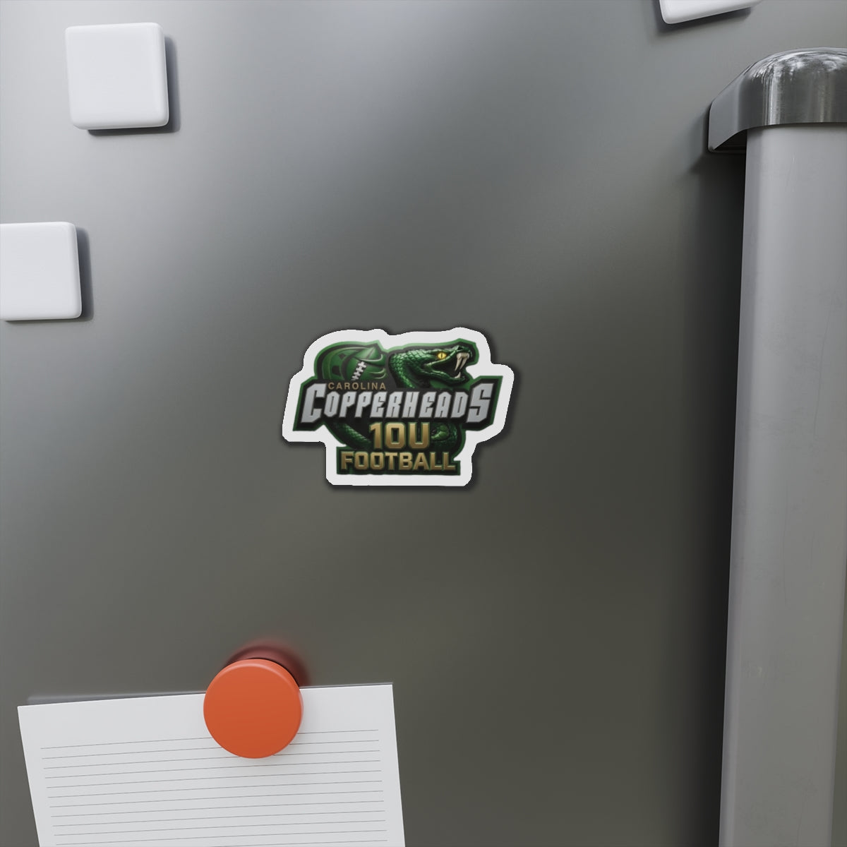 Custom Die-Cut Sports Magnets, Carolina Copperheads Team Spirit Magnet, Refrigerator Magnet, Unique Gift for Sports Fans, Football Decor