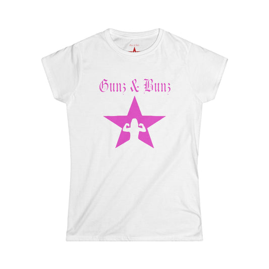Gunz & Buns Workout Tee for Women - Softstyle Fitness Shirt