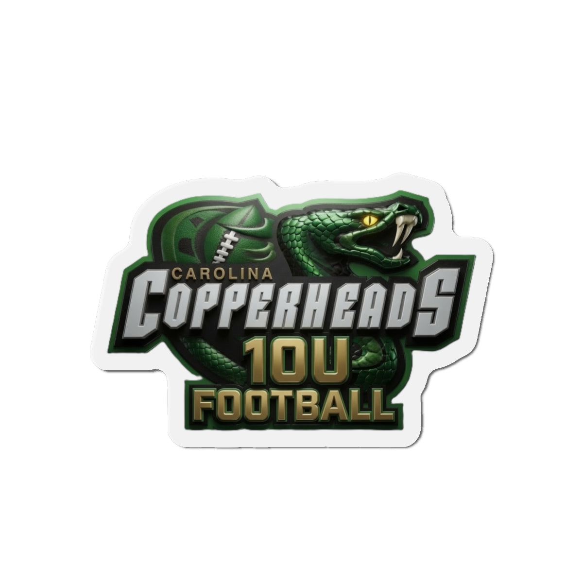 Custom Die-Cut Sports Magnets, Carolina Copperheads Team Spirit Magnet, Refrigerator Magnet, Unique Gift for Sports Fans, Football Decor
