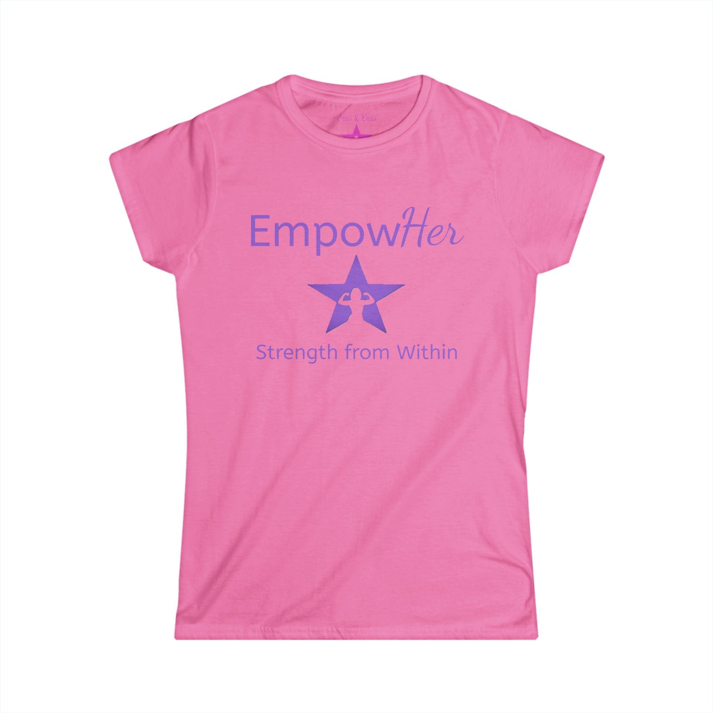 EmpowHer 'Strength From Within' Women's Tee — Feminist Empowerment Pink Shirt