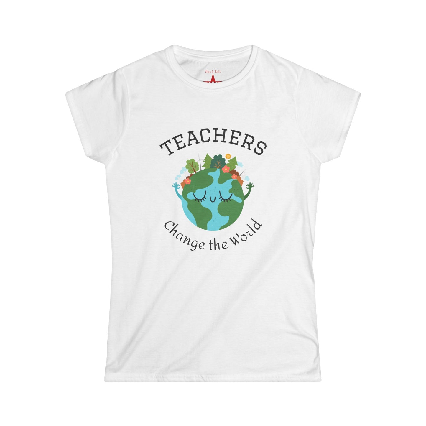 Teachers Change the World Softstyle Tee, Teacher Appreciation Gift, Earth Day Shirt, Women's Casual Wear, Inspirational Tee, [...]