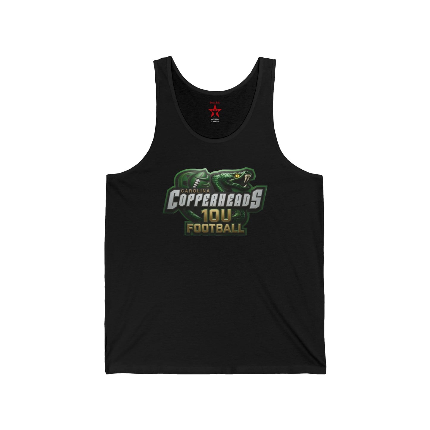 Copperheads 10U Football Tank Top — "Fangs Out" Football Team Apparel
