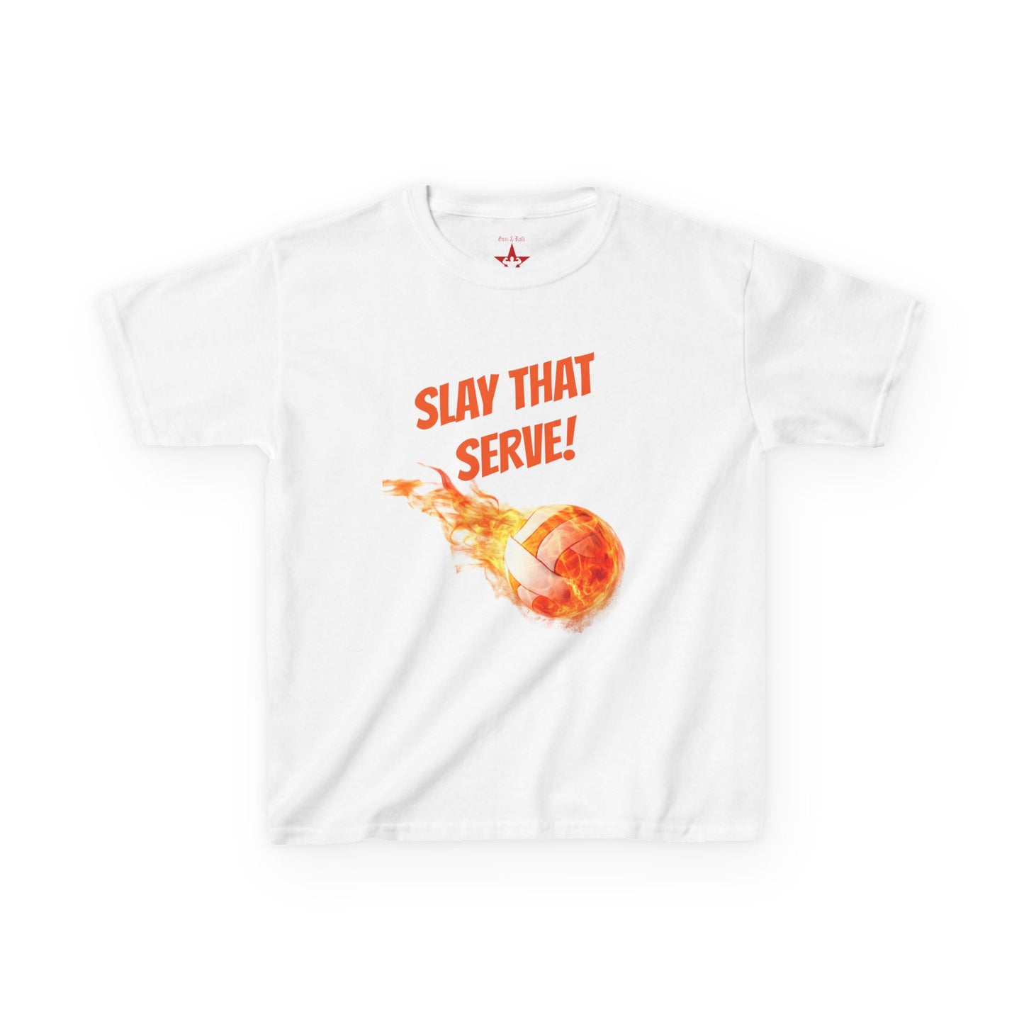 Kids Volleyball T-Shirt – “Slay That Serve!” Motivational Sports Tee for Young Athletes & Volleyball Fans
