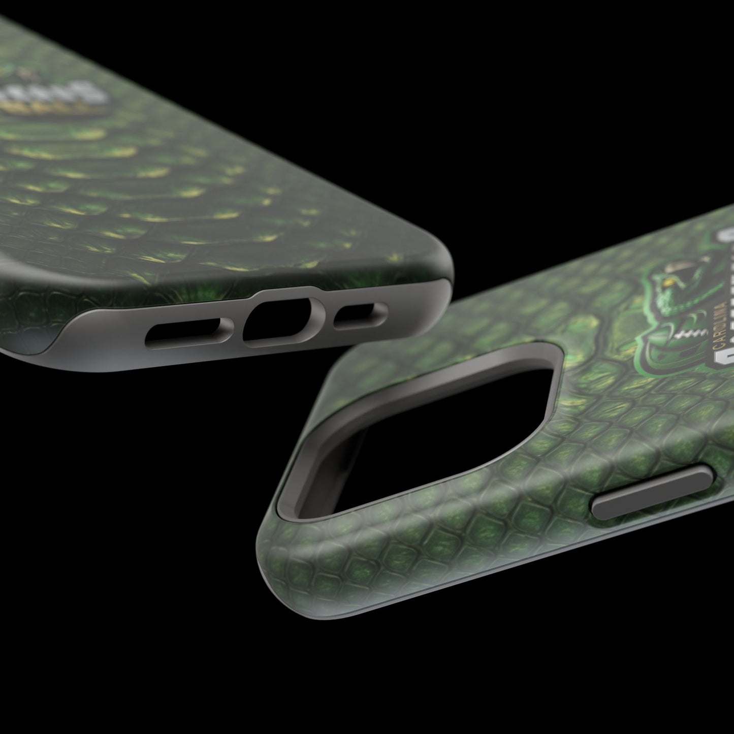 Copperheads Football Magnetic Impact-Resistant Phone Case — Green Snake Scale Design