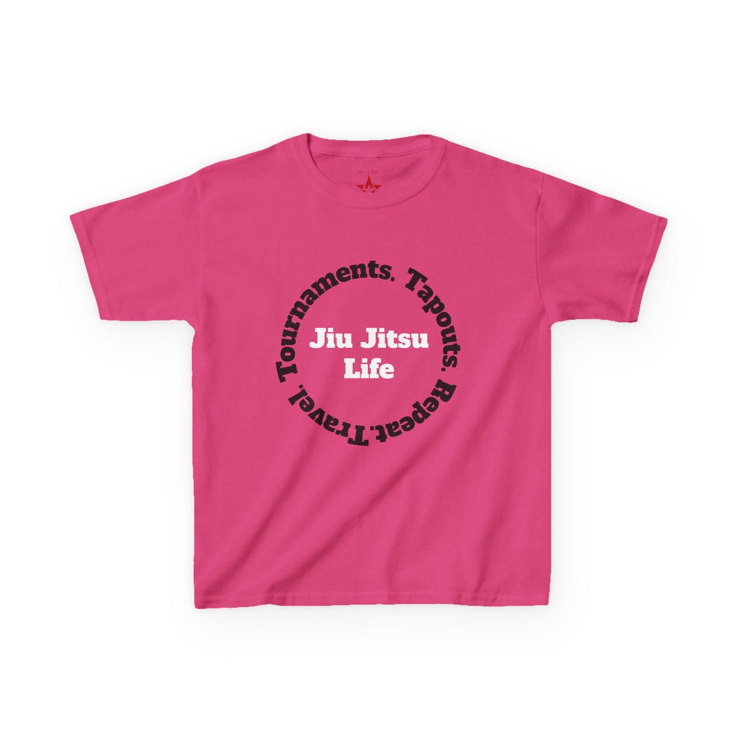 Kids “Jiu Jitsu Life” Heavy Cotton Tee – Travel, Tournaments, Tapouts, Repeat