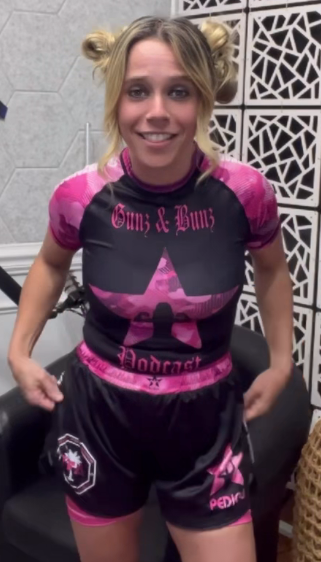 Gunz & Bunz Podcast Women’s BJJ Rash Guard – Pink Edition (Triumph x Pedigo Collab)
