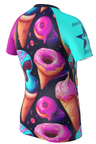 Kids Melting Ice Cream & Donuts Rash Guard – Fun BJJ & Sports Shirt for Kids | Colorful Grappling Top